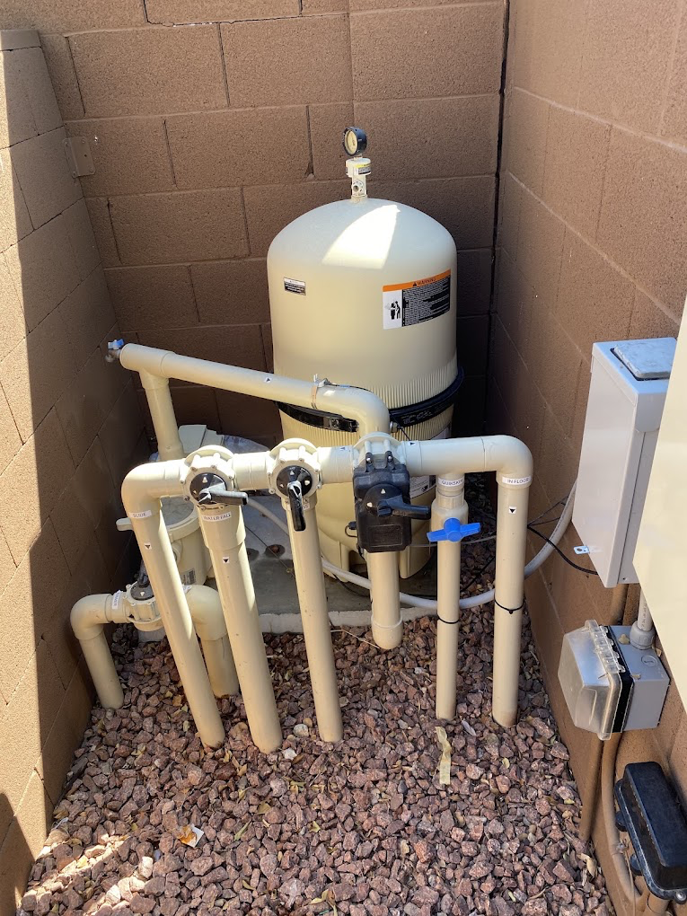 Professional pool equipment pad repair and precision pump maintenance for residential pools in Goodyear, AZ